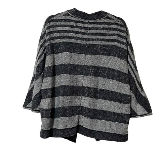 Striped Open-Front Poncho Cardigan By Loft Small Rayon/Wool Blend Size S - Picture 3 of 7